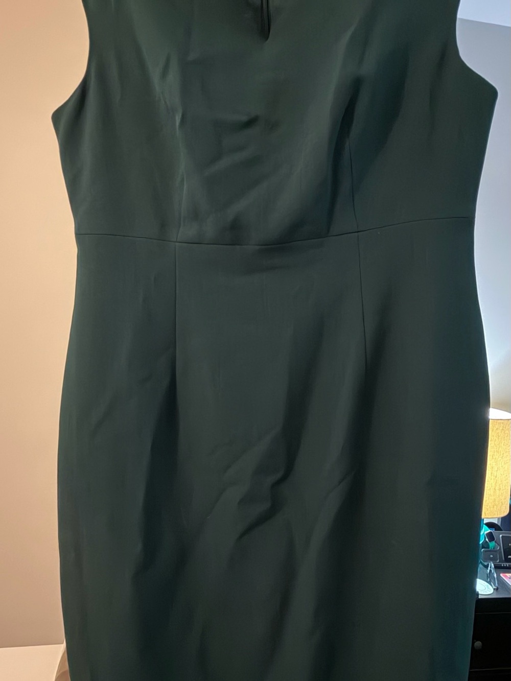 Kasper Dark Green Sleeveless Sheath Dress